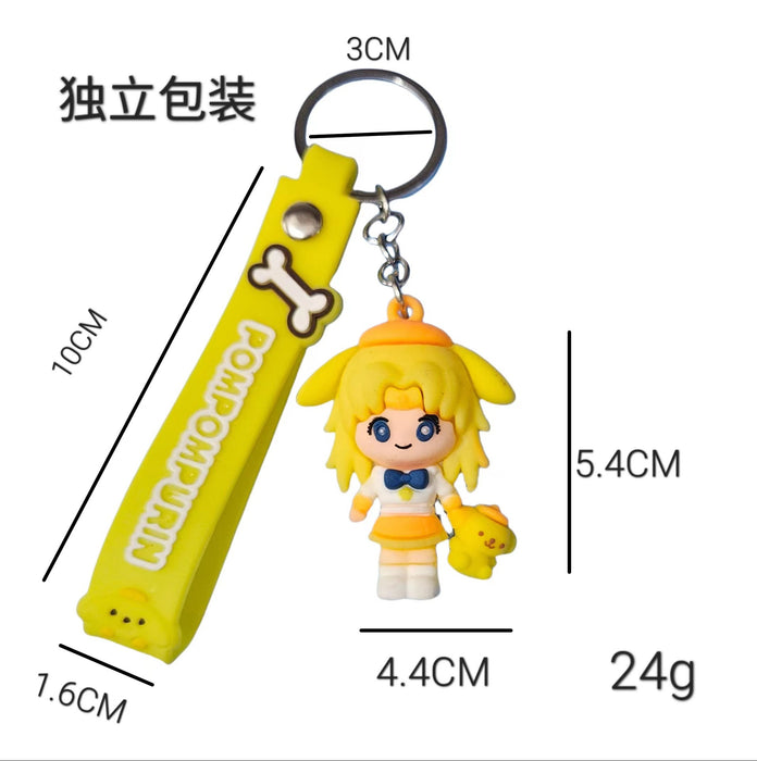 Wholesale Cute cartoon girl keychain for girls,  gift for claw machine