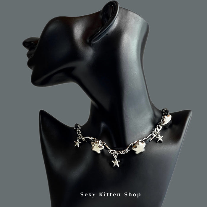 Wholesale   Black Star Winding  Necklace Clavicle Chain