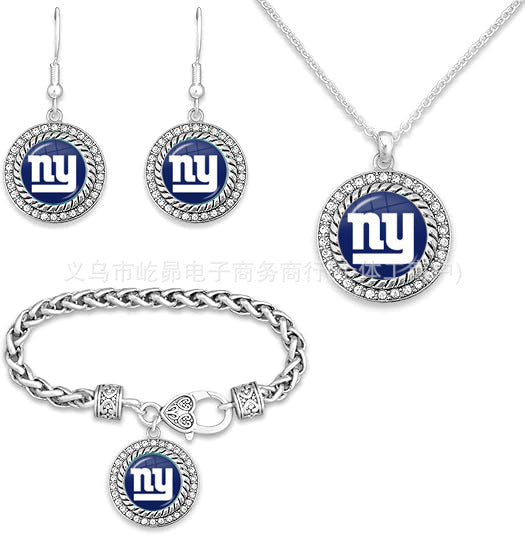 Wholesale Rugby Bracelet Necklace Earring Set