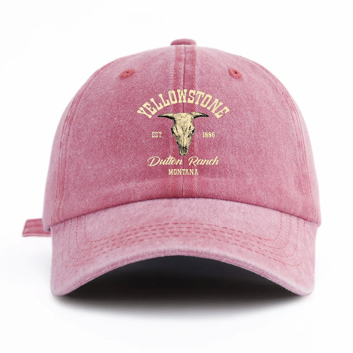 Wholesale Chic Western Ranch Print Baseball Cap Adjustable Curved Brim Sun Hat For Resale