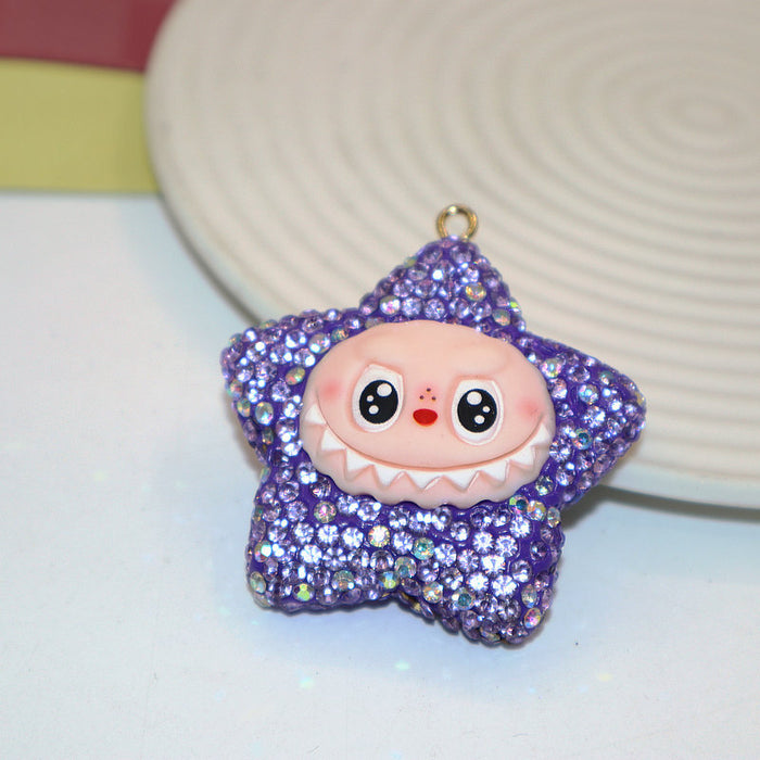 Wholesale Soft Clay Keychain with Diamonds,  Cute Personalized Bag Pendant,  Car Keychain,  Colorful Accessories