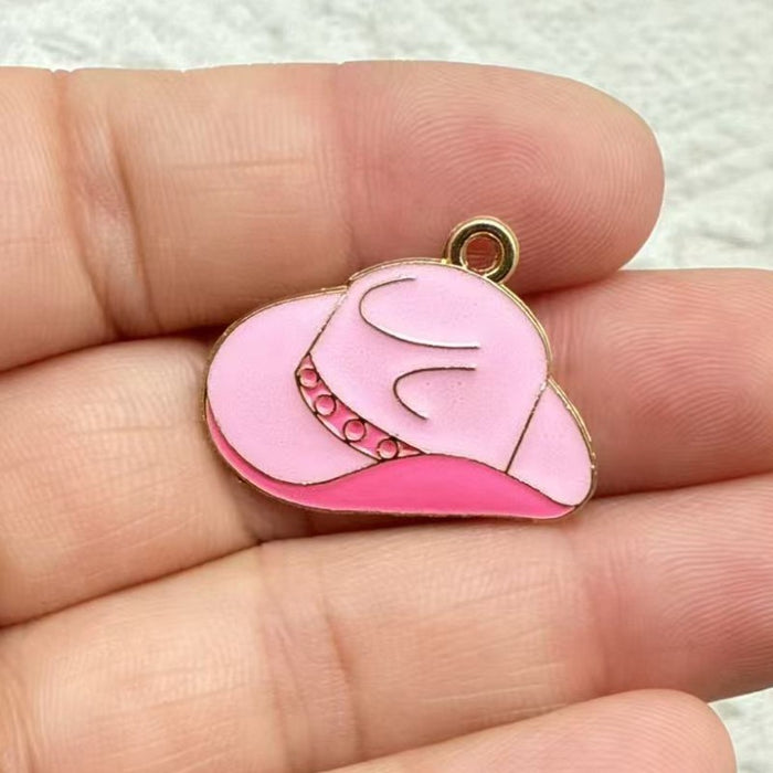 Wholesale 10pcs Western Cowboy Series Metal Drip Oil Hook Earrings,  Boots,  and Hat Earrings