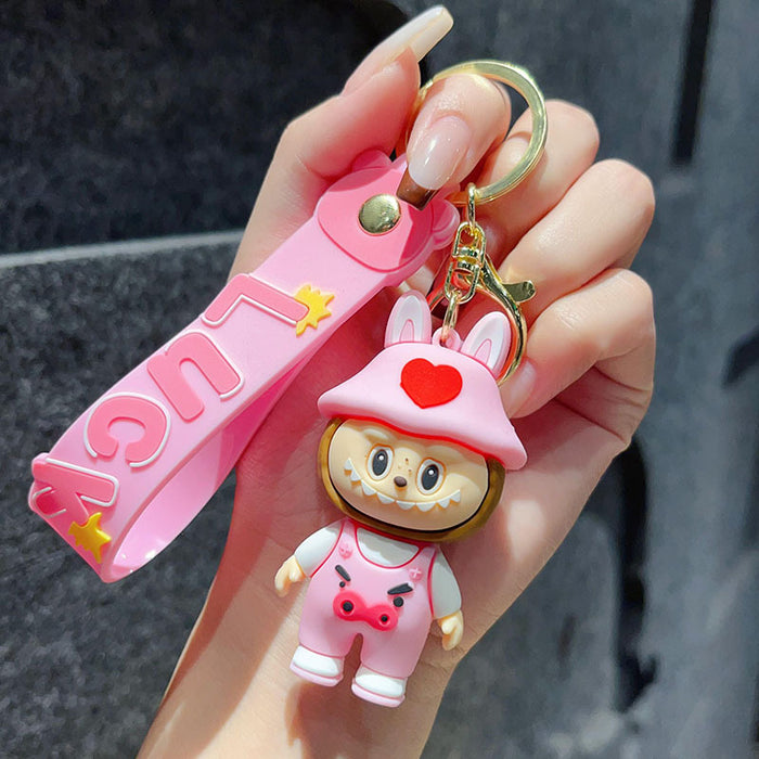 Wholesale Dress-up Little Sheep Keychain Creative Doll Pendant Car Keychain Accessory Small Gift