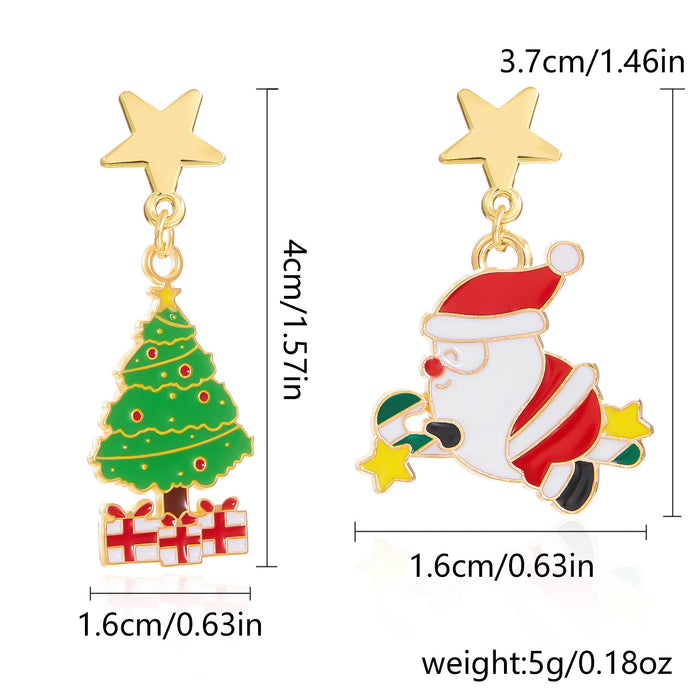 Wholesale Christmas  Christmas Christmas Gift Box Earrings  Cartoon Cute Ear Jewelry