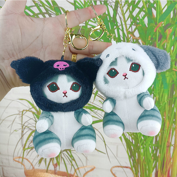 Wholesale Cute Cat Doll Keychain Pendant Doll Machine Plush Toy Gift