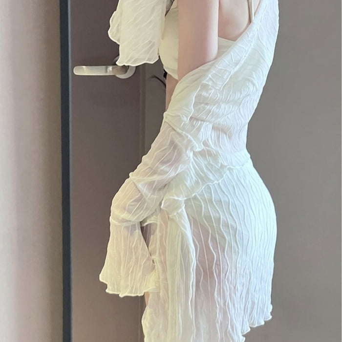 Wholesale Hot spring swimsuit bikini four piece set sexy split swimsuit tight fitting