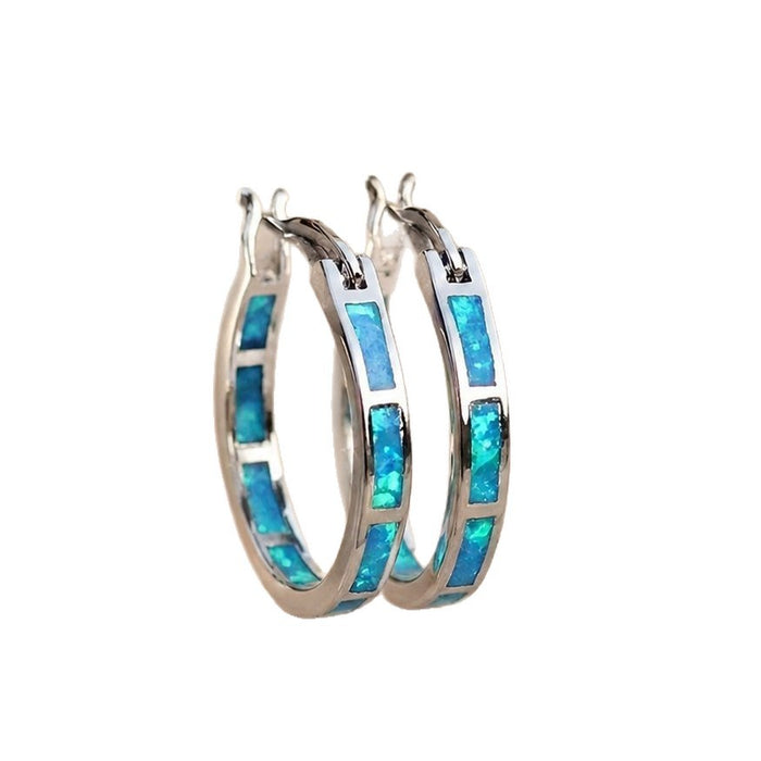 Wholesale Urban Style Geometric Blue Earrings Fashion Jewelry Accessory Party Wear Gift