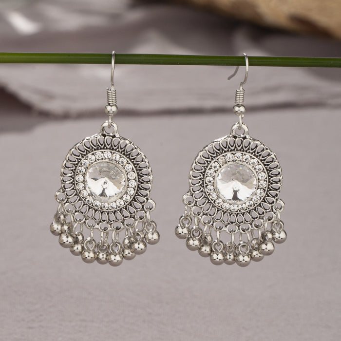 Wholesale Vintage classic bell earrings with zircon pendant and exaggerated earrings