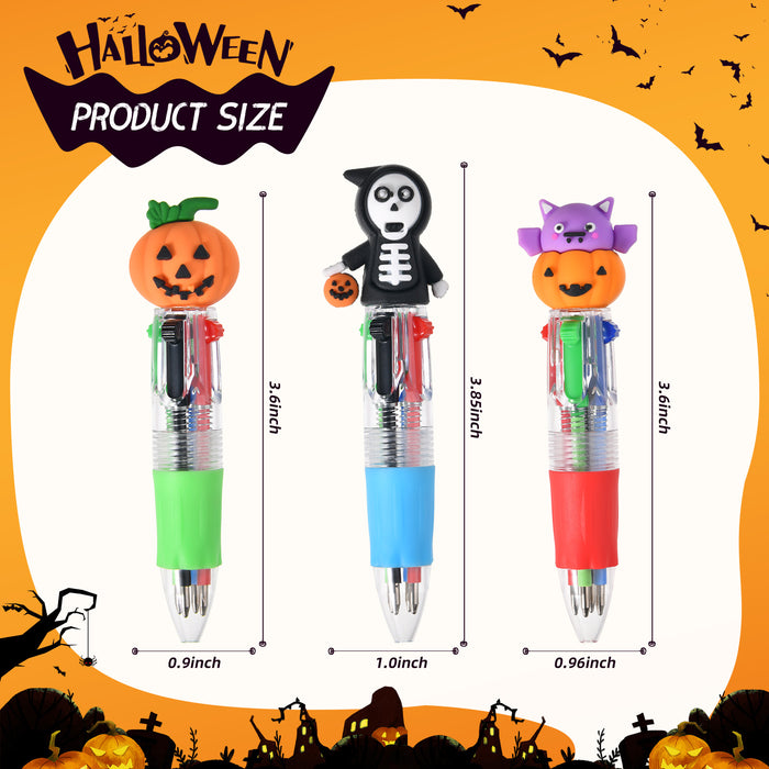 Wholesale 5pcs/ 60pcs  Cartoon Mini Four-Color Ballpoint Pen Cute Primary School Student Handbook Pen Multi-Color Ballpoint Pen Stationery Small Gift