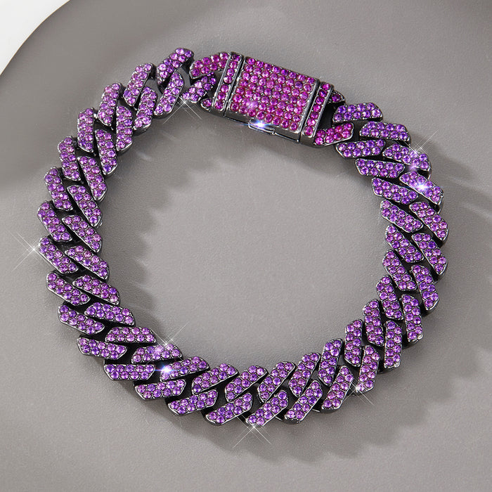 Wholesale Alloy Diamond Purple Necklace JDC-NE-XuanDi001