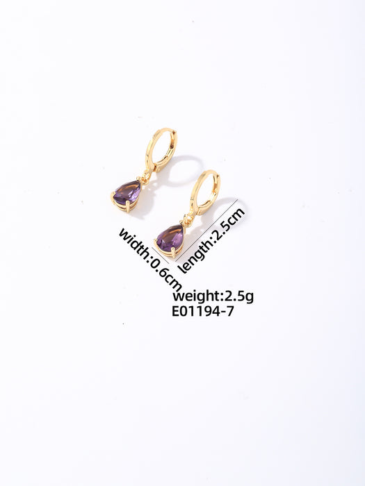 Wholesale Zirconia inlaid exquisite earrings and accessories, new versatile and niche high-end earrings and accessories wholesale