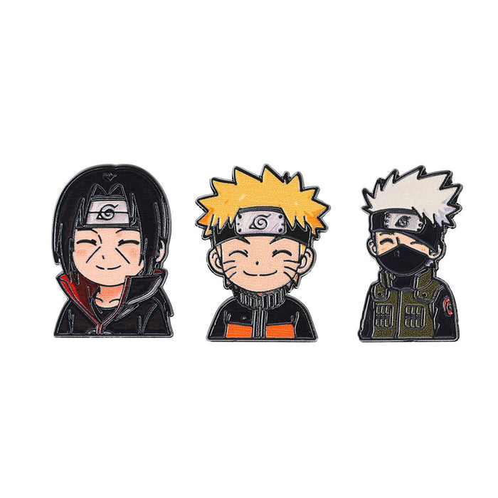 Wholesale Chibi Metal Brooch Anime Ninja Cartoon Pin Badge Casual Fashion Accessory