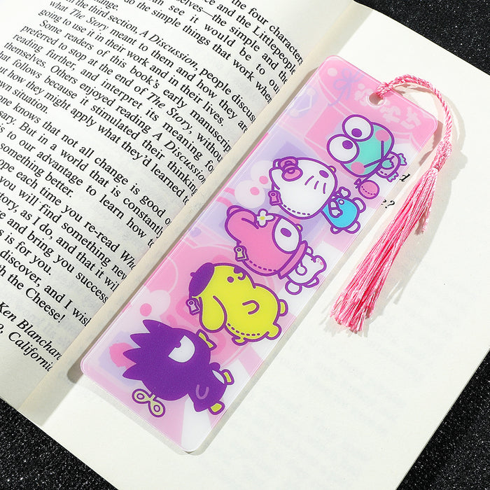 Wholesale cartoon cute cat acrylic tassel bookmark
