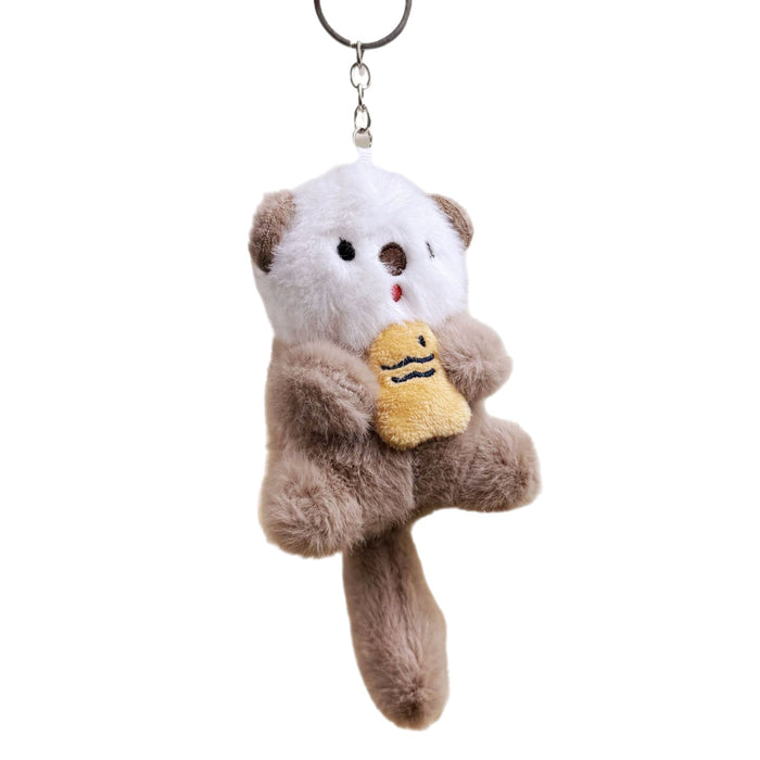 Wholesale Creative Cute and Cute Sea Otter Pendant Plush Toy Fish Cat Doll Bag Doll Keychain Doll Small Gift