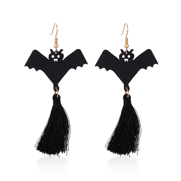 Wholesale Halloween Series Skull Frame Ghost Pumpkin Spider Bat Zinc Alloy Earrings JDC-ES-BinL007