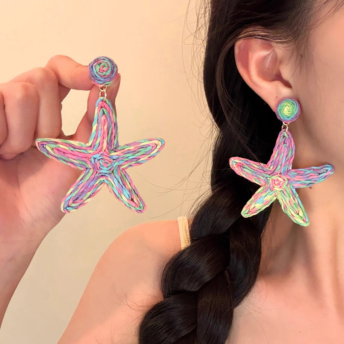 Wholesale Exaggerated personality starfish earrings, seaside tourism design, earrings, pendants, earrings