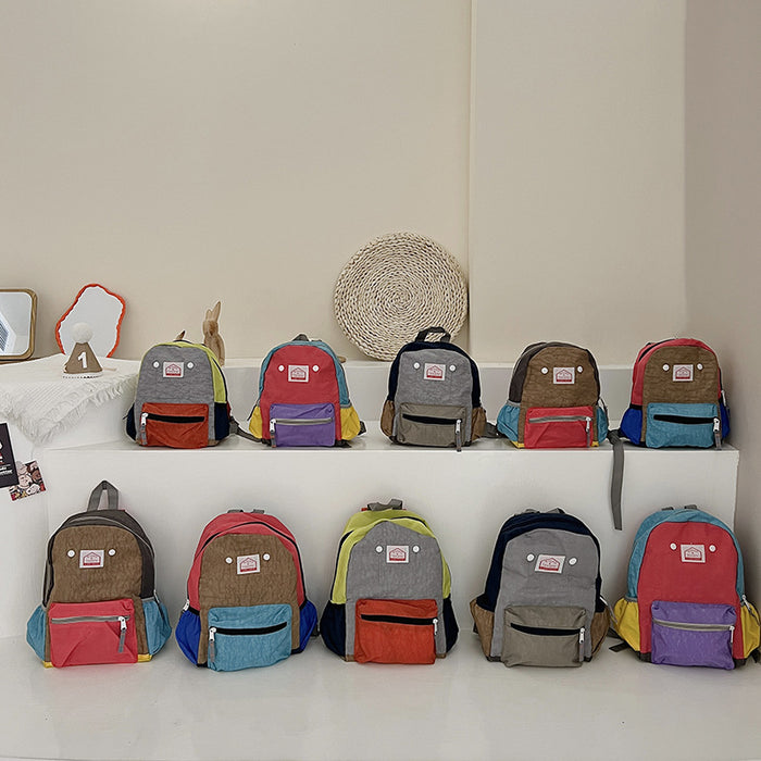 Wholesale Canvas Casual Simple Contrast Color Children's Backpack JDC-BP-YuanDuo015