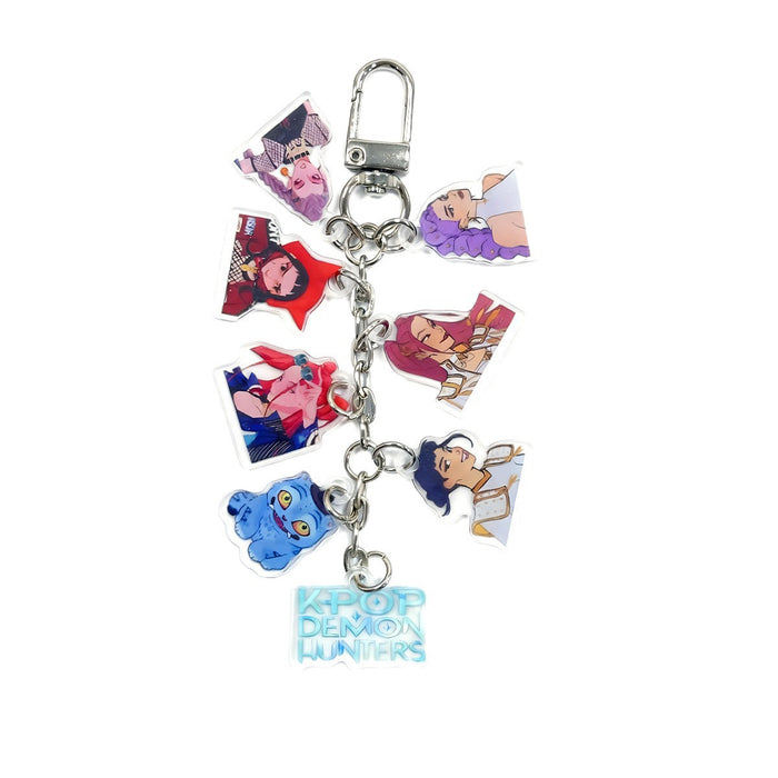 Wholesale Long string of cute K-pop cartoon character acrylic keychains