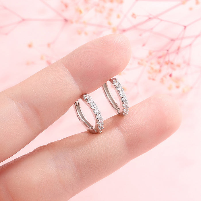 Wholesale S925 Sterling Silver Diamond Ear Ring Women  Ear Buckle Elegant Earrings Earrings