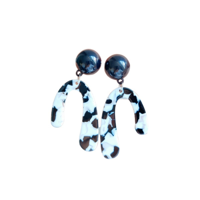 Wholesale Irregular acrylic oil painting earrings