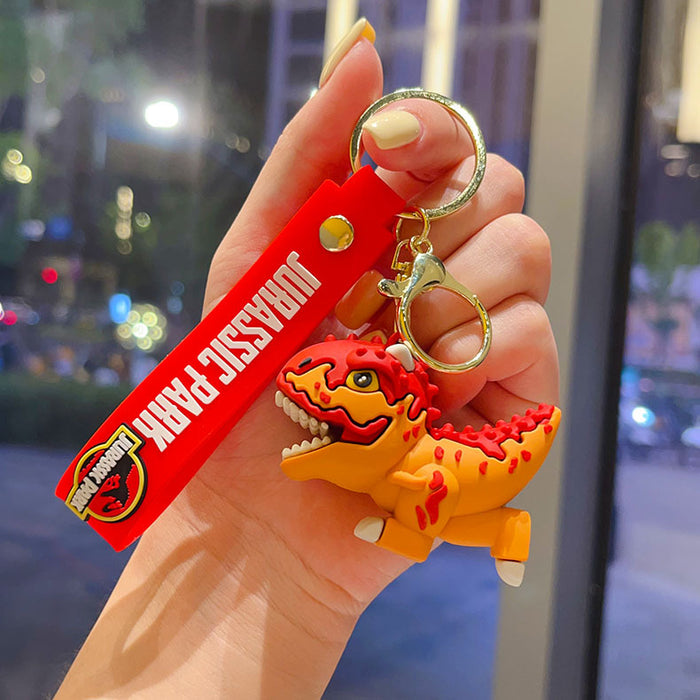 Wholesale Cartoon dinosaur keychain dinosaur cartoon doll car keychain small gift for men and women