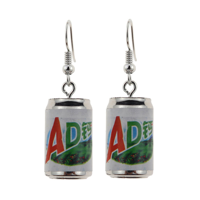 Wholesale Cartoon Beverage Bottle Resin Earrings JDC-ES-niqing024