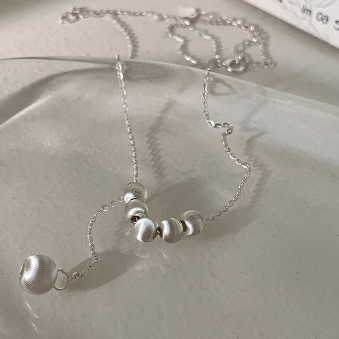Wholesale Metal Small Ball Pendant Necklace Women's Neck Chain