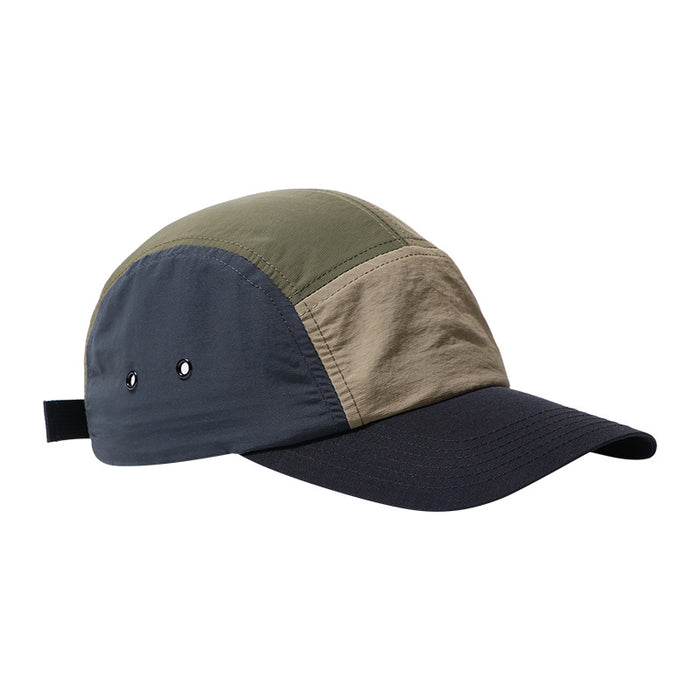 Wholesale Hat Sunshade Five Page Duck Tongue Hat Color blocked Street Button Adjustable Mountaineering Outdoor Baseball Hat