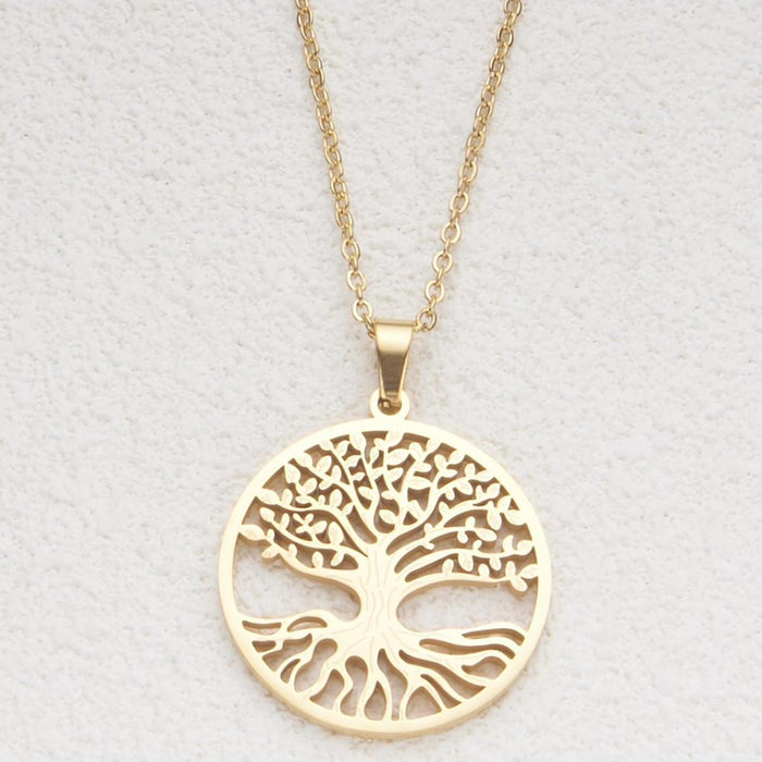 Wholesale New hollow stainless steel versatile necklace and titanium steel pendant accessory