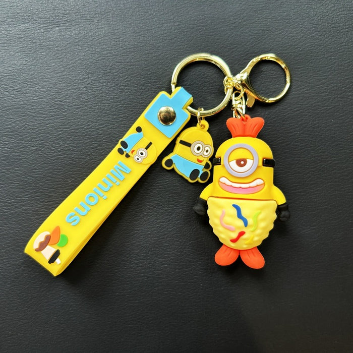 Wholesale Cute little yellow keychain dessert key chain exquisite doll pendant bag pendant gift