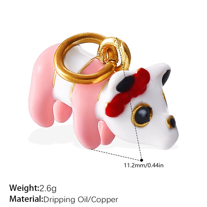 Wholesale Cartoon Cute Stereo Elephant Puppy Oil Dripping Pendant Decorative Accessories Mobile Phone Pendant
