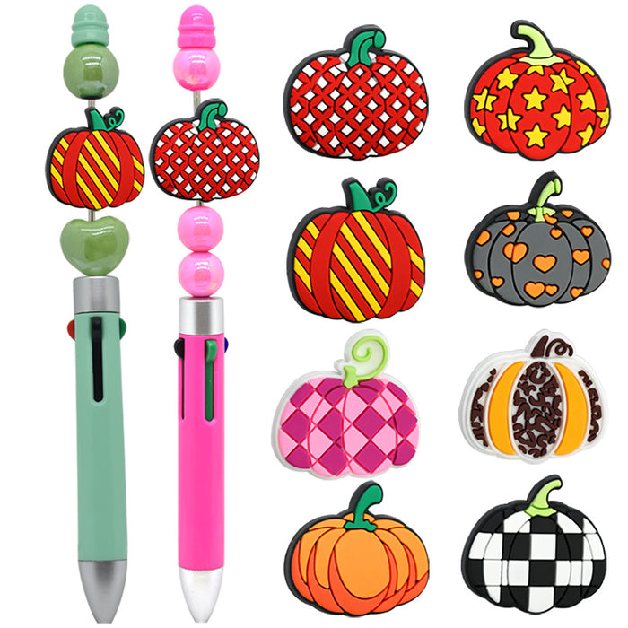 Wholesale Beaded Accessories Beaded Pen DIY Material Pvc Soft Glue Accessories Pumpkin Focus Bead Focalbead