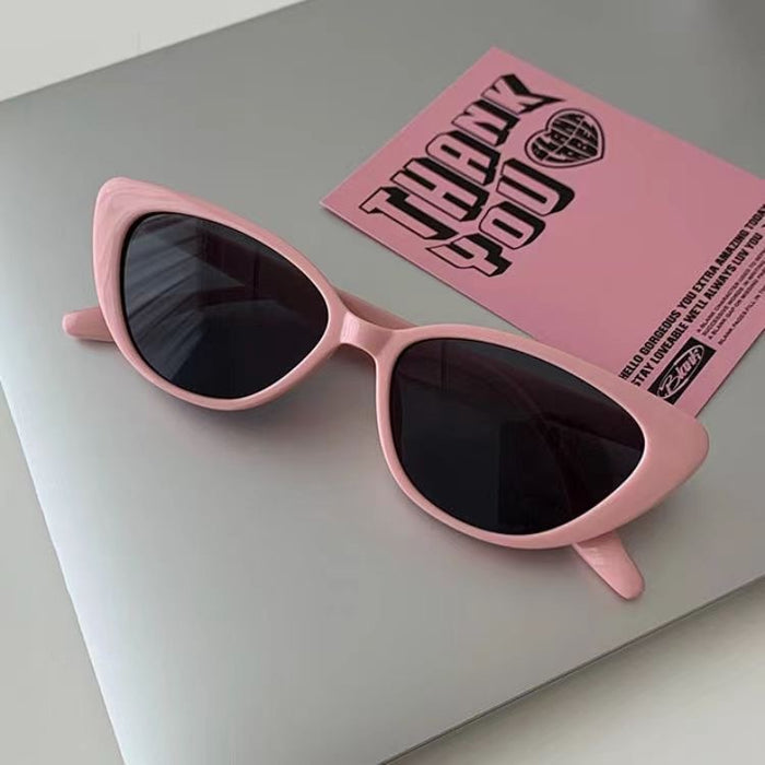 Wholesale Pink Sunglasses Cat's Eye Small Frame Fashion Sunglasses South Sunshade Triangle Cat's Eye Glasses