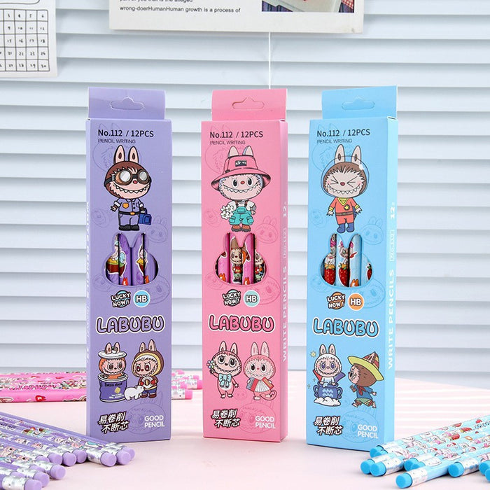 Wholesale Wooden pencils 12pcs/ box with eraser HB lead