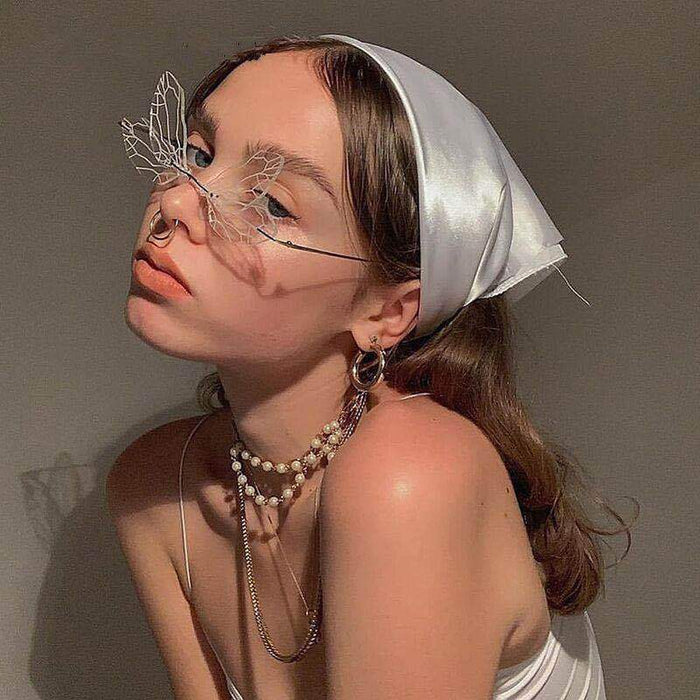 Wholesale Fashionable and Personalized Dragonfly Glasses, Dance Show, Trendy Street Photography, Y2K Sunglasses