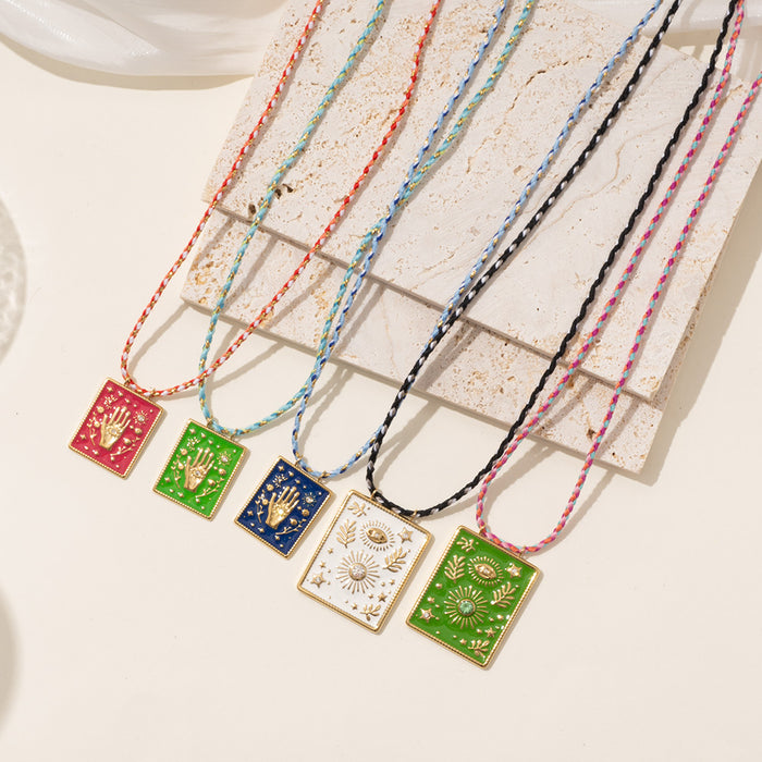 Wholesale Personalized Devil's Eye Necklace Retro Exaggerated Stainless Steel Necklace