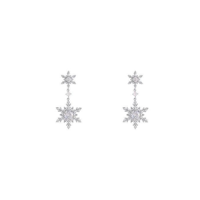 Wholesale Super sparkling micro inlaid zircon earrings for women, light luxury, niche fashion temperament, high-end and versatile earrings