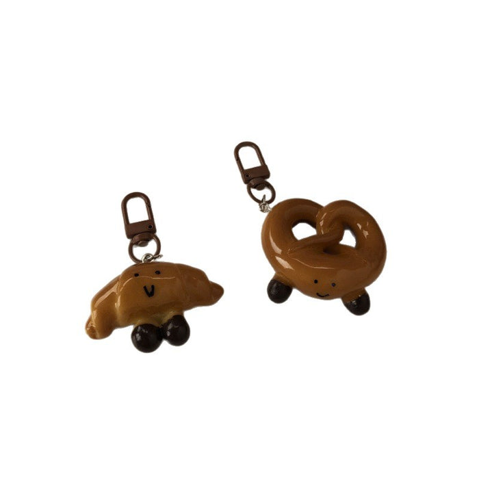 Wholesale Bagel Bread Pendant Cute Bag Decoration Pendant Versatile School Bag Keychain