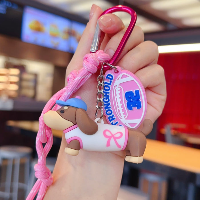 Wholesale Creative 3D cartoon dog couple keychain