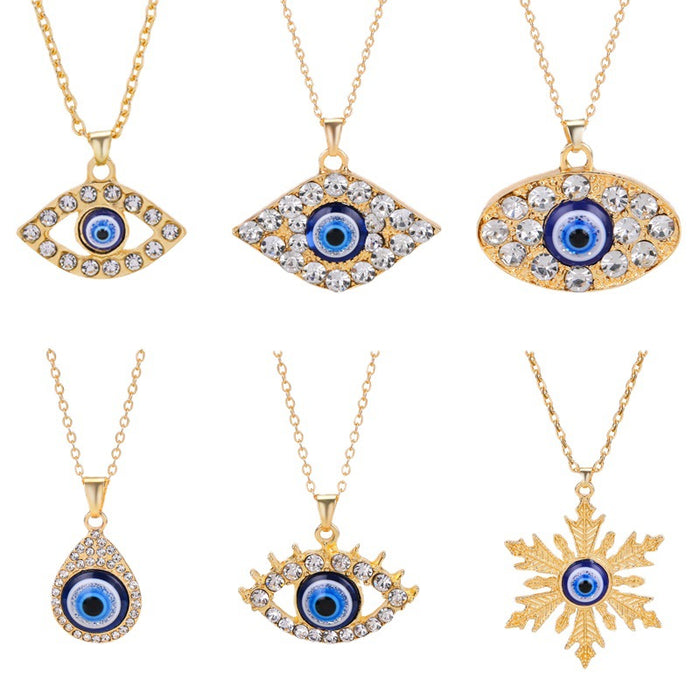 Wholesale New Multi layer Devil's Eye Pendant Fashionable Exaggerated Trendy Eye Accessories