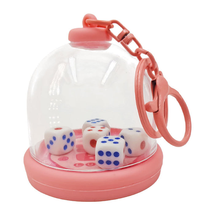 Wholesale Creative pendant dice cup keychain practical keychain couple bag pendant gift