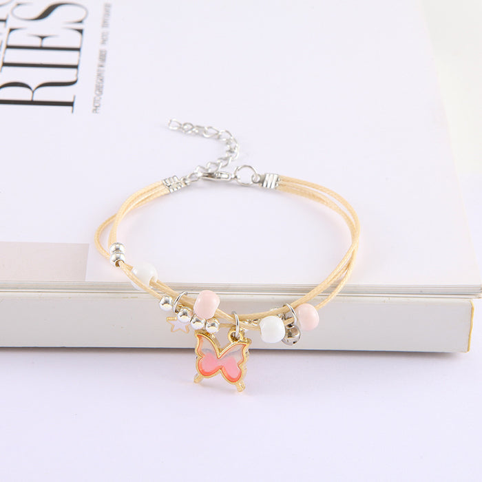 Wholesale Handmade star alloy butterfly bracelet women' s cool style couple bracelet jewelry