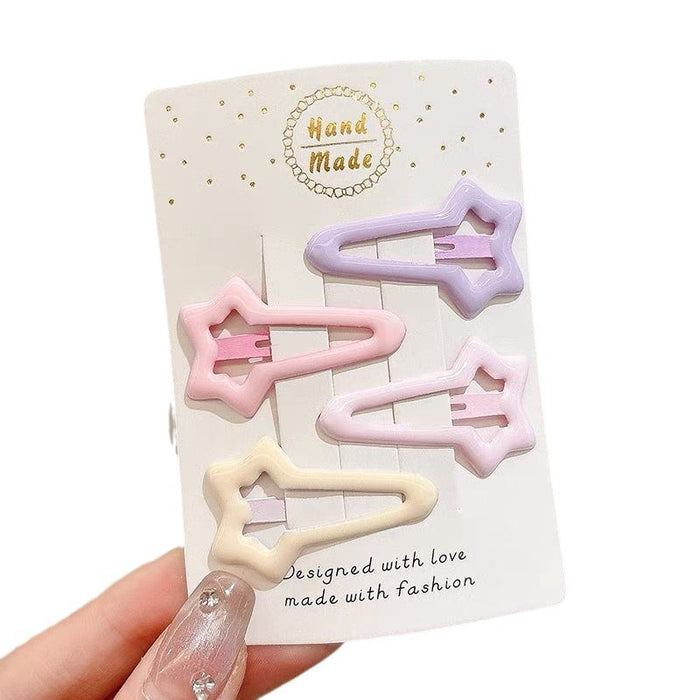 Wholesale Five-pointed star hair clip, hair clip, baby hair clip, bangs clip, children's alloy hair clip