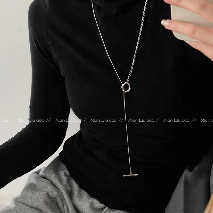 Wholesale New clavicle chain, light luxury and niche sweater chain