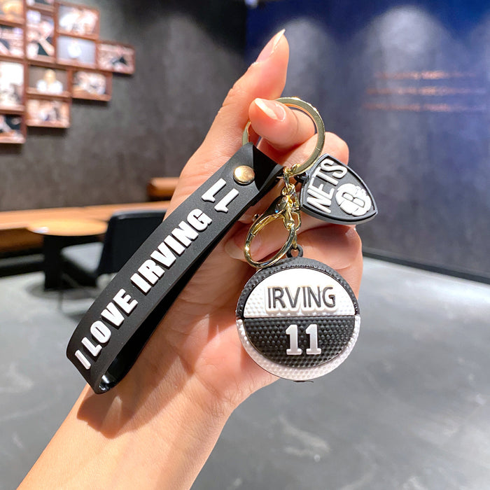 Wholesale Metal Soccer Star Cartoon Keychain Decorative Car Key Accessory MOQ≥2