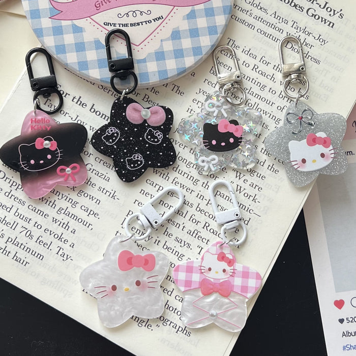 Wholesale  All-match Pink  Star Keychain