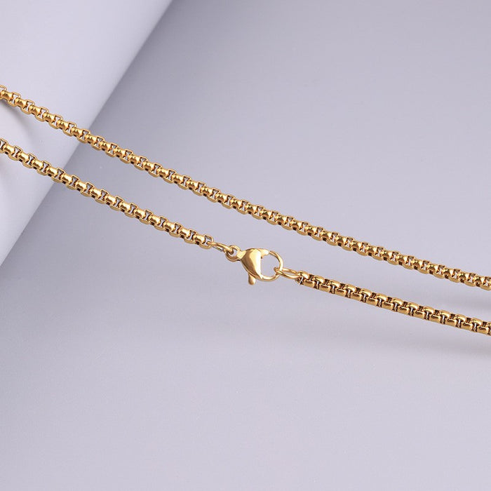 Wholesale Versatile Necklaces Men's DIY Chains Stainless Steel Gold Plated Chains JDC-NE-RX003