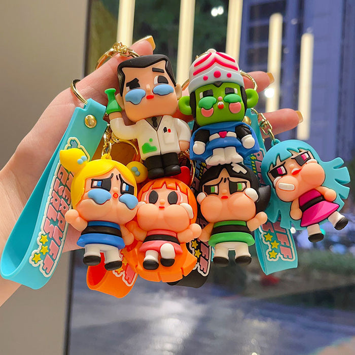 Wholesale Girls Keychain Crying Baby Pendant Bag Car Key Chain Doll Machine Gift Manufacturer