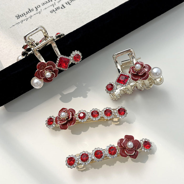 Wholesale Diamond Bow Bangs Small Grabber Clip Hairpin Headdress