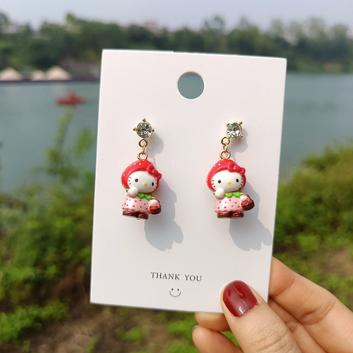 Wholesale Cute Resin Cartoon Earrings JDC-ES-Xiaox018